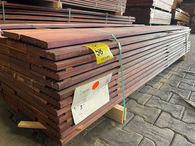 Purple heart vlonderplanken 2450x145x21mm (81x) - afbeelding 2 van  3