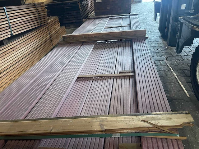 Purple heart vlonderplanken 3650x145x21mm (40x) - afbeelding 1 van  3