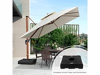 Purple leaf parasolvoet zyb100 vulbaar met water of zand, gewicht basis 100 kg zwart - afbeelding 2 van  4