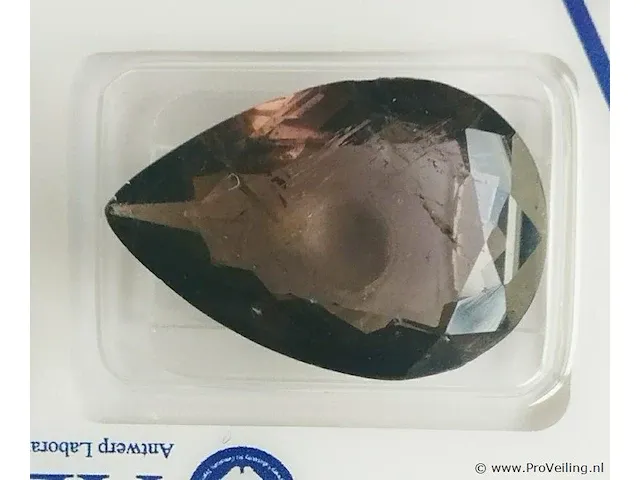 Purple tourmaline 15.70ct algt certified - afbeelding 3 van  8