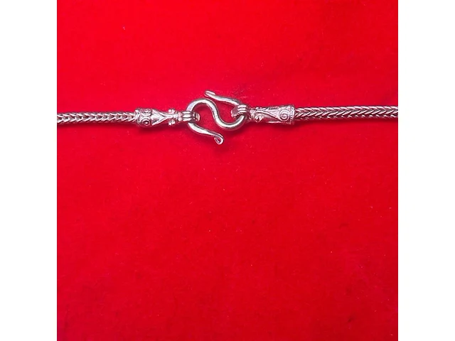 Puur .925 zilveren koninginneketting - collier bowtie designer jewellery - afbeelding 2 van  10