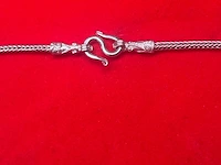 Puur .925 zilveren koninginneketting - collier bowtie designer jewellery - afbeelding 2 van  10