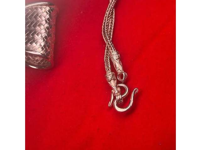 Puur .925 zilveren koninginneketting - collier bowtie designer jewellery - afbeelding 10 van  10