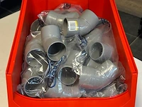 Pvc lijm bocht 45 graden 50 mm grijs mof wavin - partij - afbeelding 1 van  4