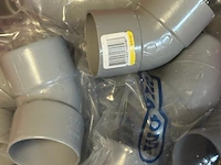 Pvc lijm bocht 45 graden 50 mm grijs mof wavin - partij - afbeelding 3 van  4