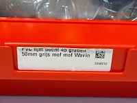 Pvc lijm bocht 45 graden 50 mm grijs mof wavin - partij - afbeelding 4 van  4