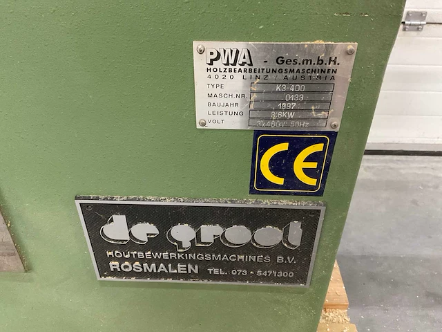 Pwa k3-400 vlak-, van diktebank - afbeelding 13 van  14