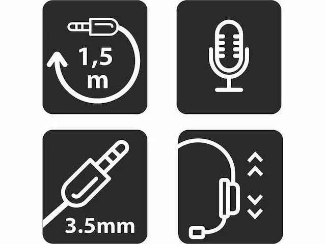 Q-link koptelefoon bedraad met microfoon (86x) - afbeelding 5 van  6