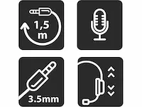 Q-link koptelefoon bedraad met microfoon (86x) - afbeelding 5 van  6