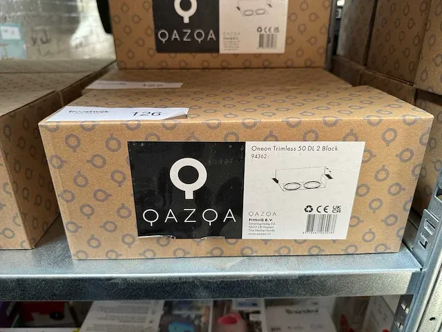 Qazqa inbouwspots trimless zwart oneon 2 (2x) - afbeelding 2 van  2