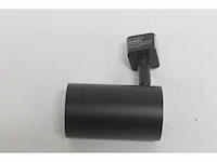 Qazqa modern railspot 1fase zwart jeana staal rond gu10 geschikt voor led max. 1 x 50 watt - afbeelding 2 van  4