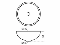Qisani | glass design luna waskom | grijs - afbeelding 2 van  2