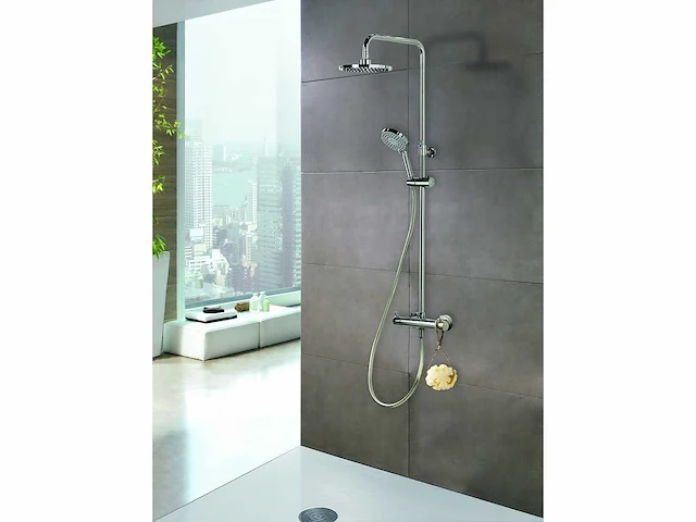 Qisani | kiruna evo thermostatisch douchesysteem | rvs look - afbeelding 2 van  4