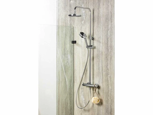 Qisani | kiruna evo thermostatisch douchesysteem | rvs look - afbeelding 3 van  4