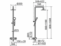 Qisani | kiruna evo thermostatisch douchesysteem | rvs look - afbeelding 4 van  4
