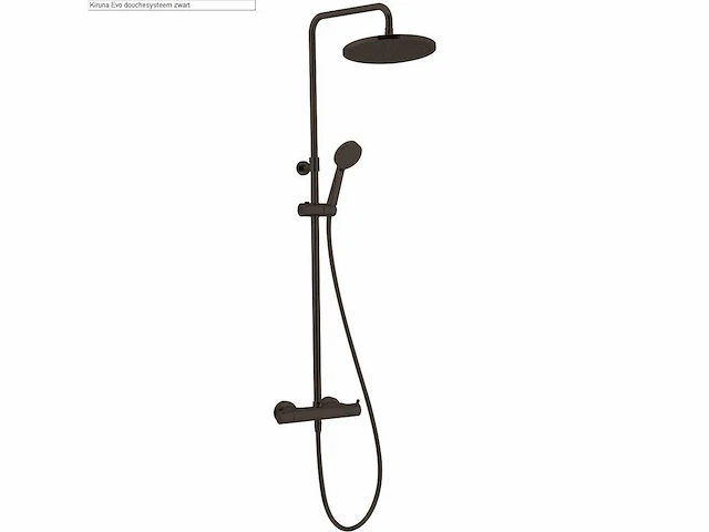 Qisani | kiruna evo thermostatisch douchesysteem | zwart - afbeelding 7 van  7