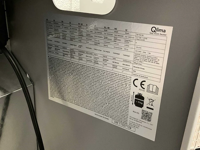 Qlima gh959rf gaskachel (3x) - afbeelding 5 van  5