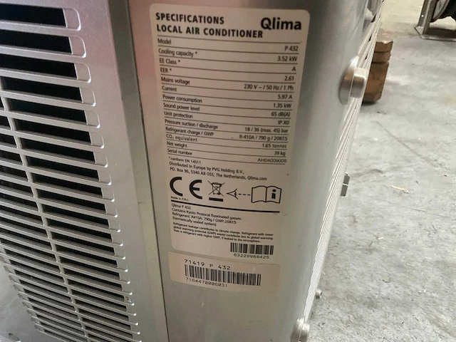 Qlima p432 mobiele airco - afbeelding 4 van  4