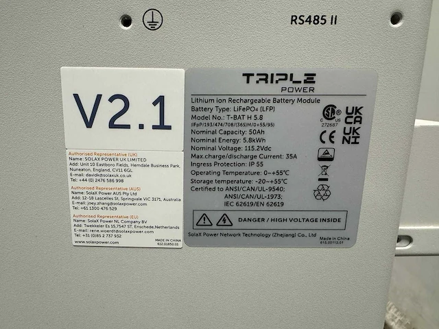 Qn - set van 8 full black zonnepanelen (420 wp) met solax 3.0k hybride omvormer en solax 5.8 kwh batterij t.b.v. opslag - afbeelding 7 van  21