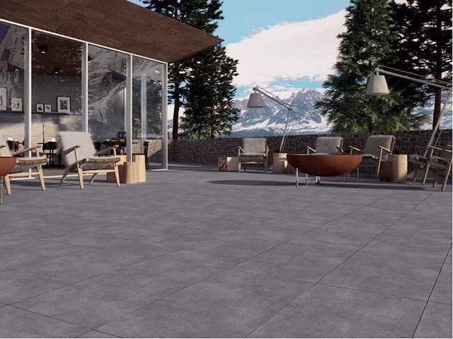 Qua granite ark antraciet mat vloertegel 60x120 cm 50,4 m² - afbeelding 5 van  6