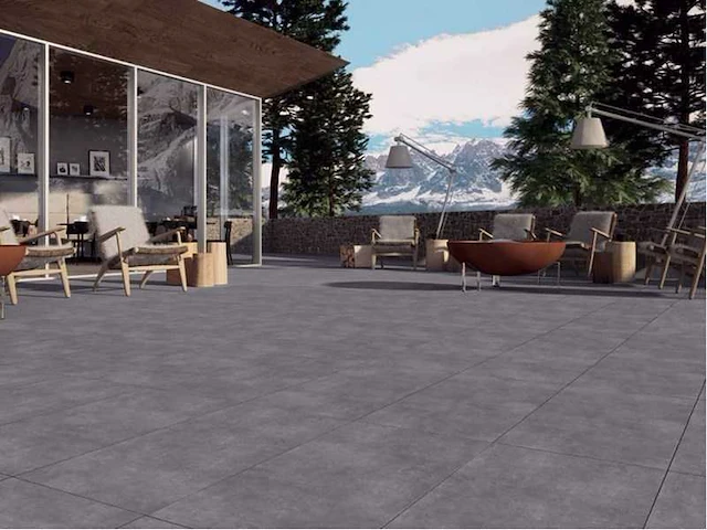 Qua granite ark antraciet mat vloertegel 60x120 cm 50,4 m² - afbeelding 5 van  6