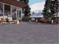 Qua granite ark antraciet mat vloertegel 60x120 cm 50,4 m² - afbeelding 5 van  6