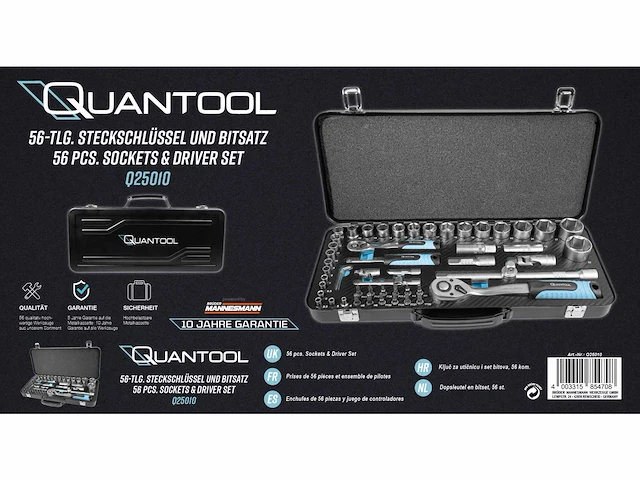 Quantool - 56-delig - doppenset - afbeelding 5 van  5