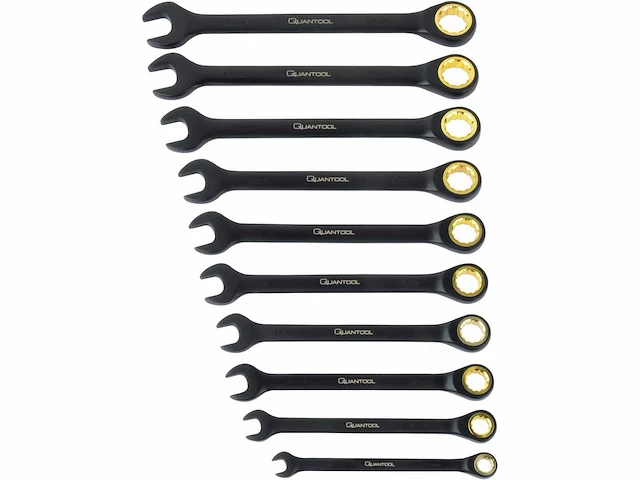 Quantool steek- ringratelsleutel set 10-delig - afbeelding 2 van  5