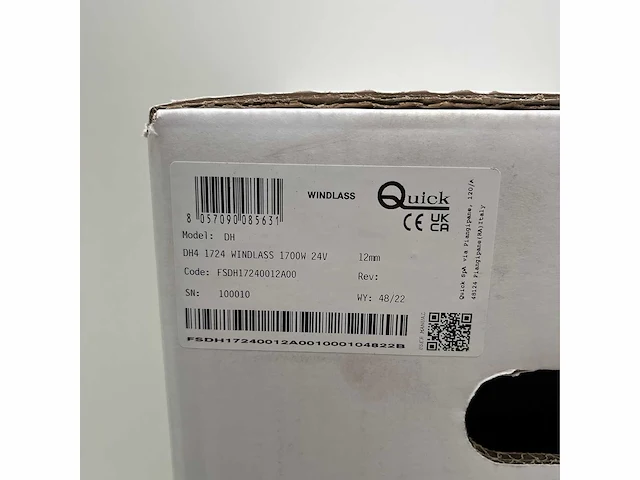 Quick dh4 electric anchor winch 1700w | 24v | 12 mm - fsdr17240012a00 - afbeelding 2 van  3