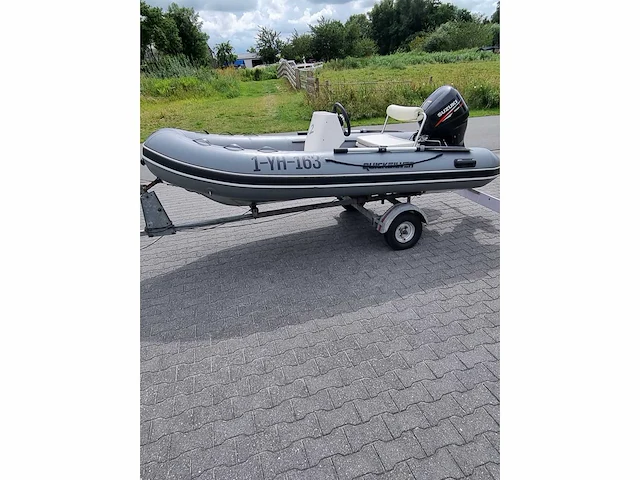 Quicksilver - 350 alu rib met atlanta trailer + 25 pk suzuki - rubberboot - afbeelding 2 van  43