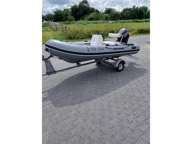 Quicksilver - 350 alu rib met atlanta trailer + 25 pk suzuki - rubberboot - afbeelding 3 van  43