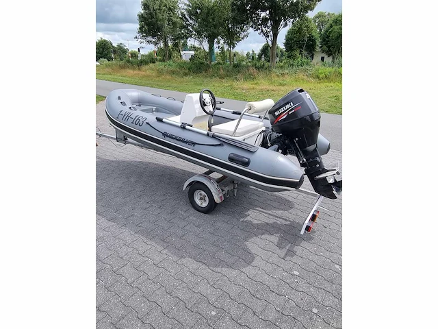 Quicksilver - 350 alu rib met atlanta trailer + 25 pk suzuki - rubberboot - afbeelding 4 van  43