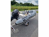 Quicksilver - 350 alu rib met atlanta trailer + 25 pk suzuki - rubberboot - afbeelding 7 van  43