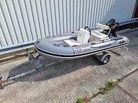 Quicksilver - 350 alu rib met atlanta trailer + 25 pk suzuki - rubberboot