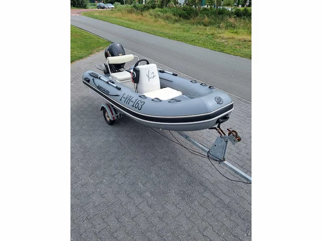 Quicksilver - 350 alu rib met atlanta trailer + 25 pk suzuki - rubberboot - afbeelding 13 van  43
