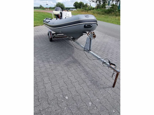 Quicksilver - 350 alu rib met atlanta trailer + 25 pk suzuki - rubberboot - afbeelding 15 van  43