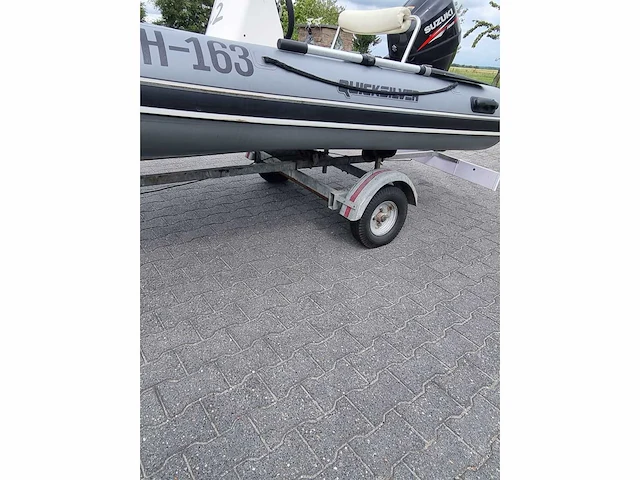 Quicksilver - 350 alu rib met atlanta trailer + 25 pk suzuki - rubberboot - afbeelding 18 van  43