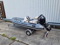 Quicksilver - 350 alu rib met atlanta trailer + 25 pk suzuki - rubberboot - afbeelding 12 van  43