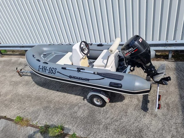 Quicksilver - 350 alu rib met atlanta trailer + 25 pk suzuki - rubberboot - afbeelding 39 van  43