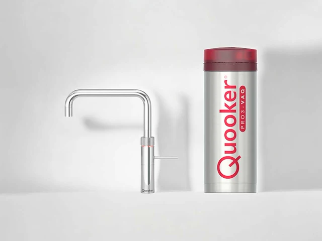Quooker fusion square met pro3 boiler 3-in-1 kokend water kraan chroom - afbeelding 1 van  5