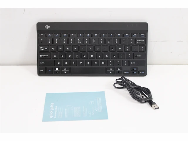 R-go compact break toetsenbord bluetooth 5.0 met pauze indicator ergonomich qwerty zwart - afbeelding 4 van  4