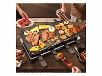 Raclette grill met omkeerbare grillpan - 8 personen - 1500w - zwart cusimax - afbeelding 3 van  3