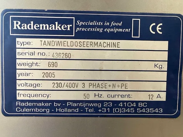 Rademaker - mobiele doseermachine - 2005 - afbeelding 9 van  9