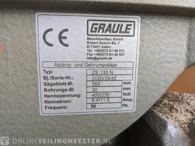 Radiaalzaag graule, zs135n, bouwjaar 2020 - afbeelding 13 van  17