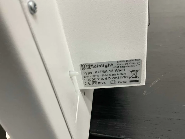 Radialight klima 15 wi-fi elektrische verwarming - afbeelding 5 van  7