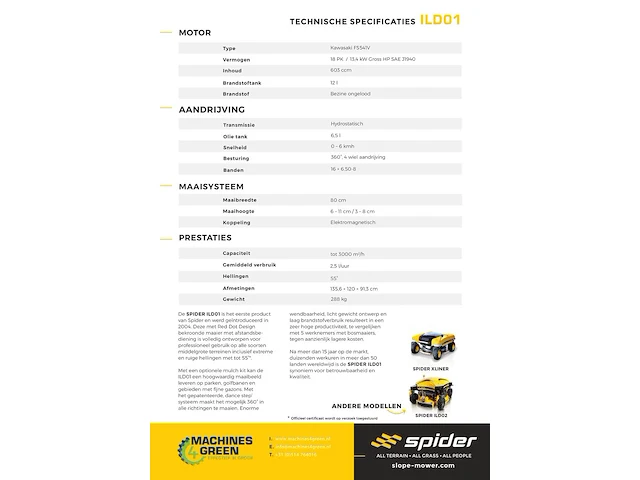 Radiografische maaier met lier spider, ild01, geel, bouwjaar 2015 - afbeelding 4 van  12