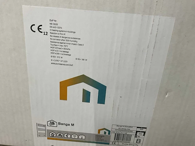 Radson banga m handdoekradiator 370w (7x) - afbeelding 4 van  7