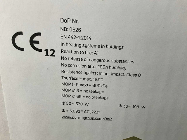 Radson banga m handdoekradiator 370w (7x) - afbeelding 5 van  7