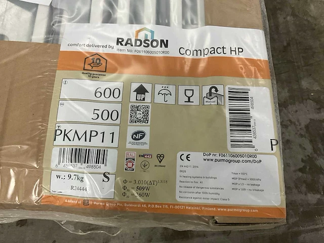 Radson compact hp 11 paneelradiator 509w (7x) - afbeelding 4 van  5