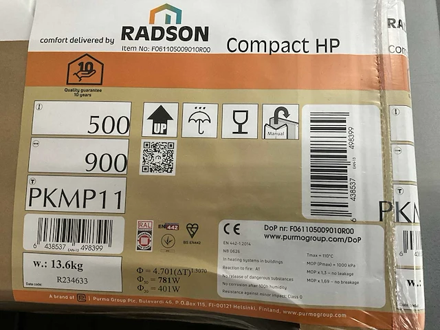 Radson compact hp 11 paneelradiator 781w (5x) - afbeelding 5 van  5